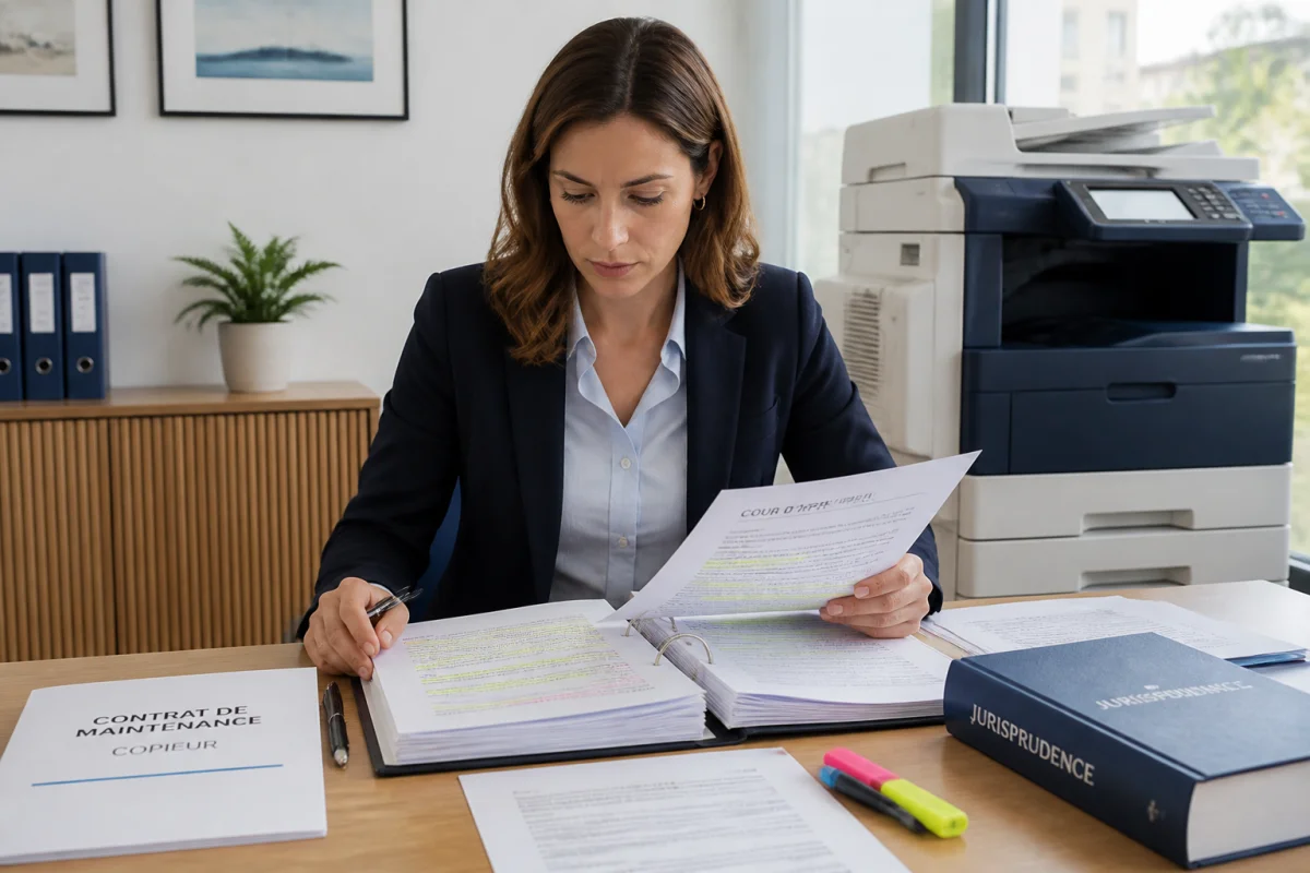 jurisprudence contrat de maintenance copieur